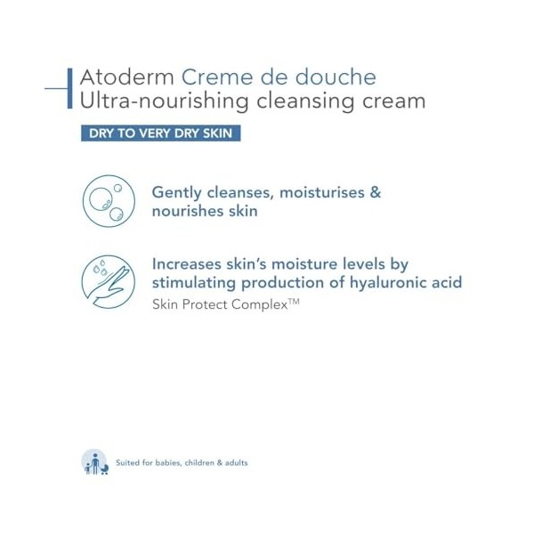 BIODERMA ATODERM Crema Ducha Familia Piel Muy Seca 1l, Único, Estándar