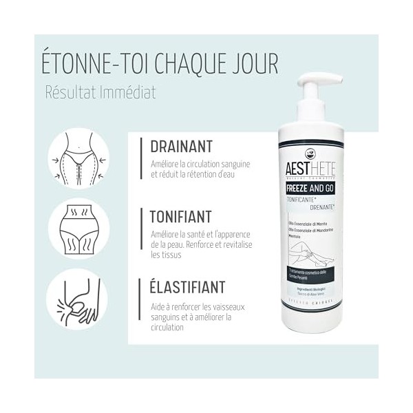 Creme Anti Varices Effet Gel Cryo Pour Jambes Lourdes Circulation Drainage Format Maxi 500ml Traitement Efficace Contre Les V