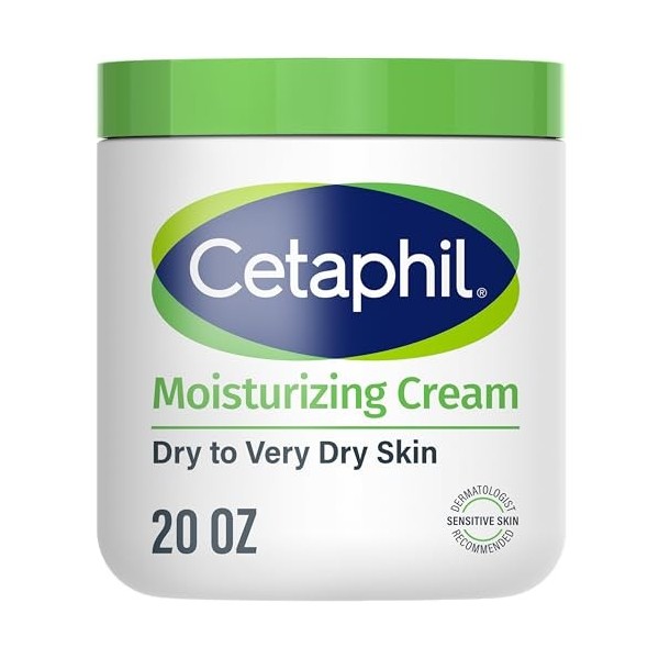 CETAPHIL Crème hydratante pour le corps - Pour peaux sèches à très sèches et sensibles - 590 ml - Sans parfum - Non comédogèn