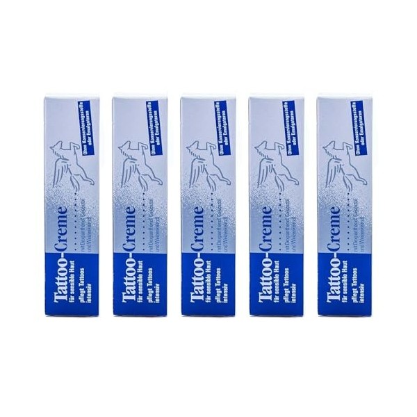 Pegasus Pro Lot de 5 crèmes de tatouage, soin quotidien et après-care, hydratantes, à lhuile de cajept, 25 ml chacune, prote