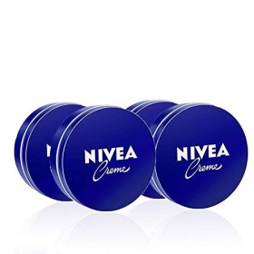 Nivea, Lot de 4 4 x 75 ml , Crème Hydratante Mains Visage Corps pour Toute la Famille, Crème Universelle Peau Souple et Hydr