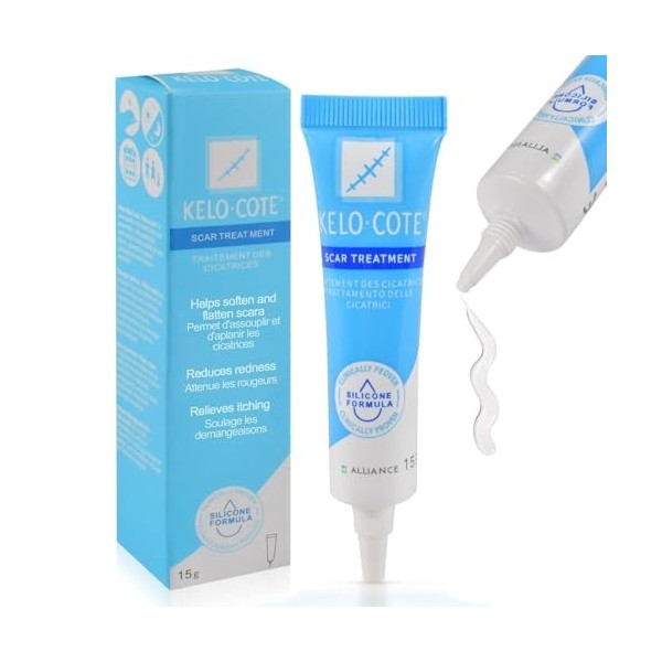 Gel Cicatrice, Crème Cicatrisante à LAcide Hyaluronique pour Cicatrisation Des Plaies Du Quotidien, Coupures 19g, Transparen