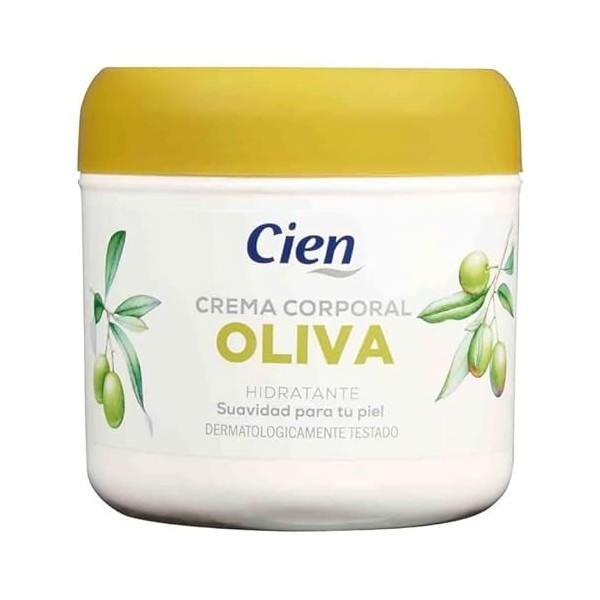 Pack 4 - Cien - Crema Corporal Hidratante Oliva 250 ml. Suavidad para tu piel. Pack 4