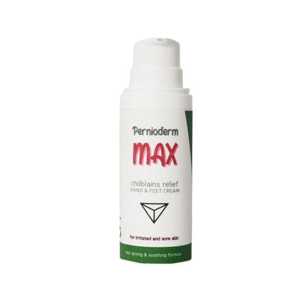 Pernioderm Max Relief Chilblains Crème 50 ml | Formule de soulagement intense pour peaux irritées | Zinc, hamamélis et arbre 