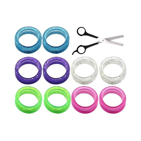 Anneau de doigt de ciseaux en silicone,Doux Silicone Ciseaux Anneau,Anneau Souple pour Ciseaux,Anneau de Ciseaux,Accessoires 