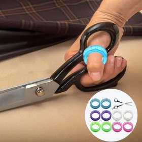 Anneau de doigt de ciseaux en silicone,Doux Silicone Ciseaux Anneau,Anneau Souple pour Ciseaux,Anneau de Ciseaux,Accessoires 