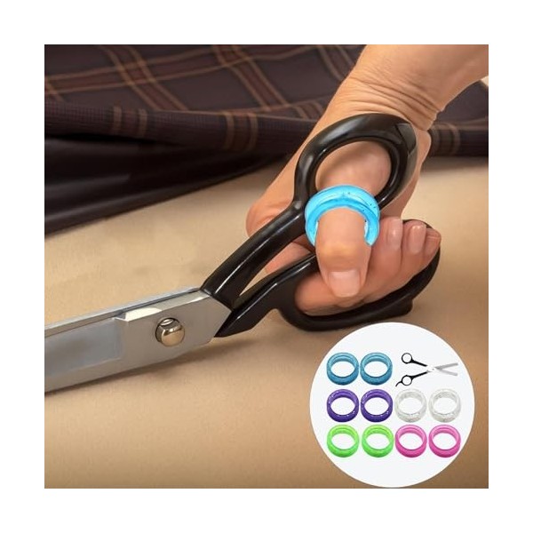 Anneau de doigt de ciseaux en silicone,Doux Silicone Ciseaux Anneau,Anneau Souple pour Ciseaux,Anneau de Ciseaux,Accessoires 