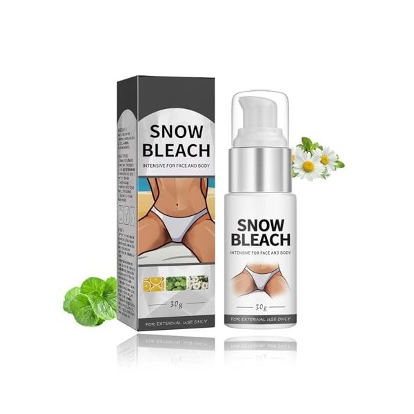 Underarm Whitening Cream, Crème Blanchissante, Snow Bleach Cream, Crème éclaircissante Corps, Crème éclaircissante pour le Co