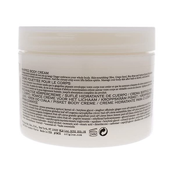 Ginger Souffle Whipped Body Cream by Origins for Unisex - 6.7 oz Body Cream