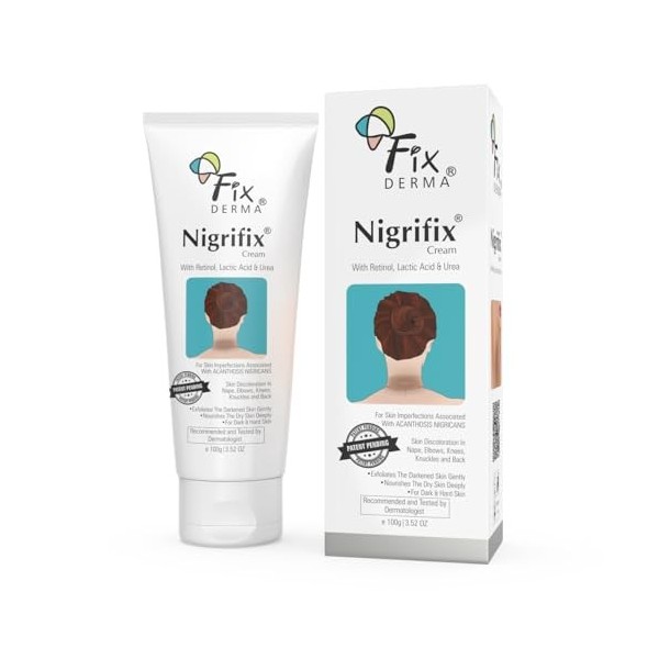 FIXDERMA Crème Nigrifix pour Acanthosis Nigricans | Testé sous contrôle dermatologique | Exfoliant | Élimination de lhyperpi