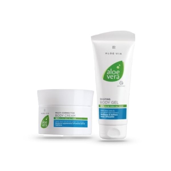 Kit de modelage corporel à laloe vera crème correctrice pour le corps et gel sculptant 