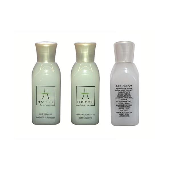 LIGNE DE COURTOISIE HOTEL B&B - 2000 pièces - SHAMPOOING CHEVEUX 30ml + GEL DE DOUCHE 30ml + APRÈS-SHAMPOOING 30ml + CREME PO