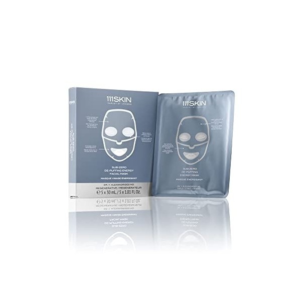 111SKIN Sub-Zero Lot de 5 masques anti-bouffant pour le visage 150 ml