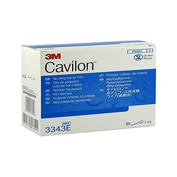 3M Cavilon Boîte de 25 Films Protecteur Cutané Non Irritant 1 ml