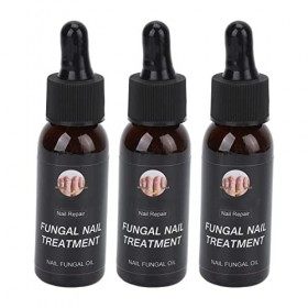 Lot de 3 Huiles de Soin des Ongles, Traitement Fongique des Ongles avec Lime à Ongles, Liquide Hydratant épaississant pour la
