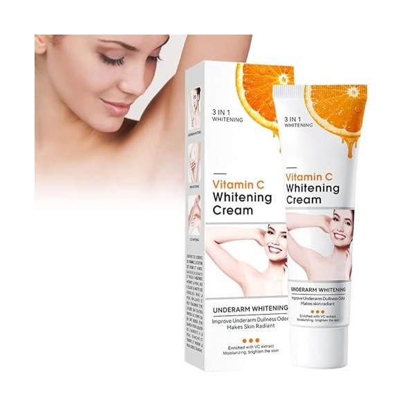 Underarm Whitening Cream, Crème Blanchissante, 50g Skin Lightening Cream, Armpit Whitening Cream, Skin Bleaching Cream, Effic