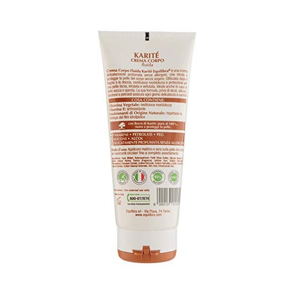 Body Cream Fluid Shea karitè 200 ml