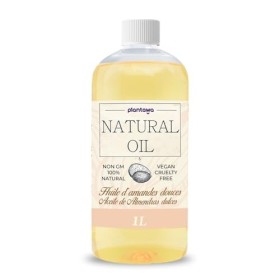 PLANTAWA Huile damande douce 1 l, 100% naturelle, origine végétale, usage multiple, matière première, contient de la vitamin