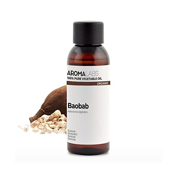 Aroma Labs - Baobab BIO - Huile Végétale Vierge et Certifiée Cosmos - 50 mL