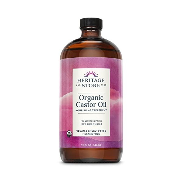 Heritage Store: Organic Castor Oil, 32 oz