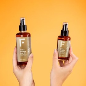Freshly Cosmetics Huile corporelle 100% naturelle nourrit, raffermit et réduit les vergetures Golden radiance Body Oil, 200ml