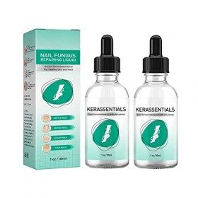 2Pcs Kerassentials Huile de Traitement des Champignons des Ongles des Pieds,Anti Fongique Mycoses Nails Traitement Antifongiq