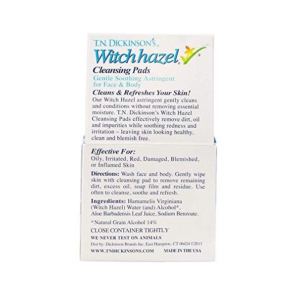 T.N. Dickinsons Hazelets Witch Hazel Pads - 60 Ea by T.N. Dickinson