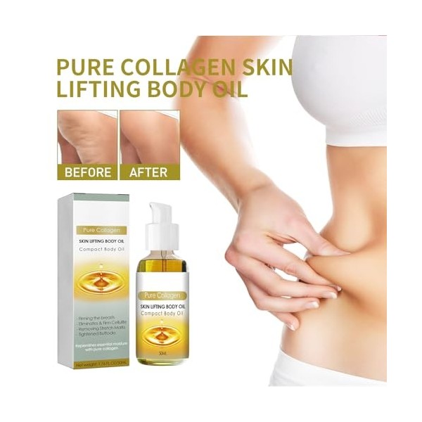 KOAHDE Huile Corporelle de Levage de Collagène,Huile Pour Le Corps Lifting Au Collagène,Lady Collagen Body Oil,Huile Corporel