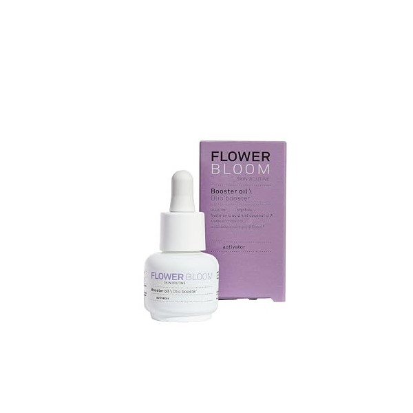 Flower Bloom, Booster Oil, Huile Multifonctionnelle pour Visage et Corps à Base de Chanvre, Hydratante et Régénérante, avec V