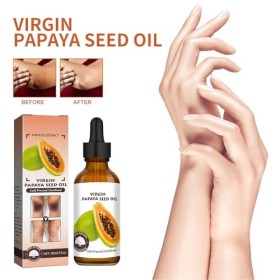 Huile de Graines de Papaye éclaircissante Pour la Peau, Huile Super Blanchissante Papaya Réparatrice Corps, Hydratant Visage 