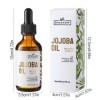 60ML Huile de Jojoba bio pour Cheveux, Huile de Support non Raffinée pour Peau, Huile de Jojoba Pressée à Froid, Huile de Joj