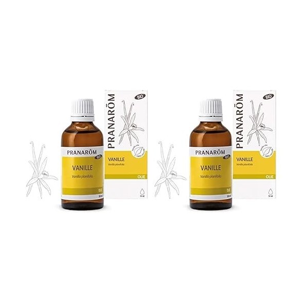 Pranarôm - Huile Vanille Bio - Vanilla planifolia- Flacon 50 ml Lot de 2 