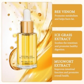 3 Pièces Gouttes Nombril Venin Dabeille, Gouttes Drainage Lymphatique, Gouttes Venin Dabeille, Ingrédients Naturels Nourris