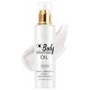 Body Oil Shimmer, Huile Pailletée pour le Corps, Illuminateur De Teint, Highlighter Maquillage Liquide, Hydratation et éclat 