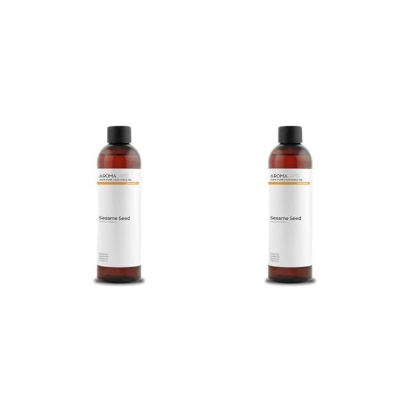 BIO - Huile végétale SÉSAME - 250mL - 100% Pure, Naturelle, Pressée à froid et Certifiée AB - AROMA LABS Marque Française 