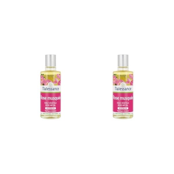 Natessance - Huile de Rose Musquée - revitalise 100ml Lot de 2 