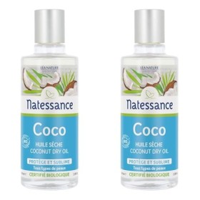 Natessance - Huile Sèche Coco Bio - Protège et sublime - Certifié Bio Cosmos Organic - Flacon de 100 ml Lot de 2 