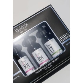 CLARAS NEW YORK - Natures Best Kept Secrets Gift Set - Rosehip and Tea Tree Oil - 3 x 1 fl oz Each