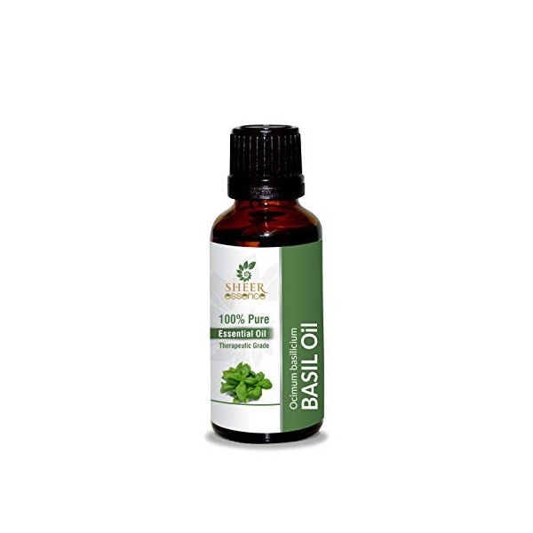 Basil Oil Ocimum basilicium -Steam Distillation 100% Pure Natural Unrefined Uncut Undiluted Oil For Skin Care And Body Care