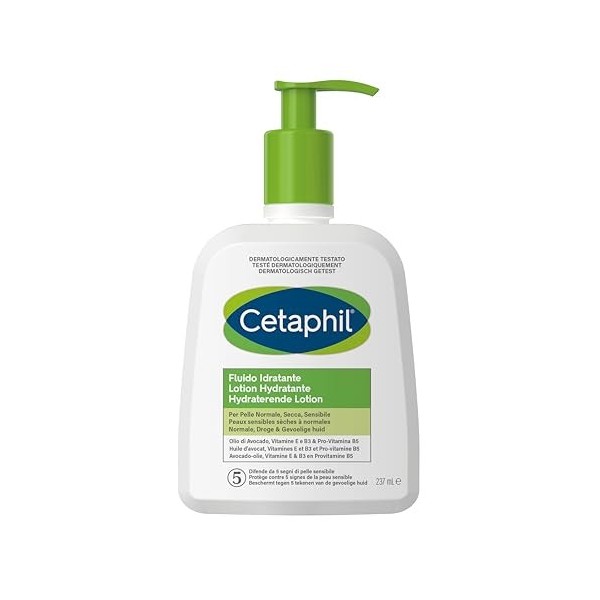 Cetaphil lotion hydratante, 237ml, lotion hydratante visage et corps, pour peaux sensibles sèches à normales, à base de Niaci