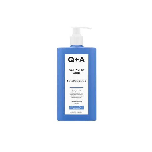 Q+A Lotion Lissante à lAcide Salicylique, Cette lotion légère a été conçue pour les peaux stressées, 250ml