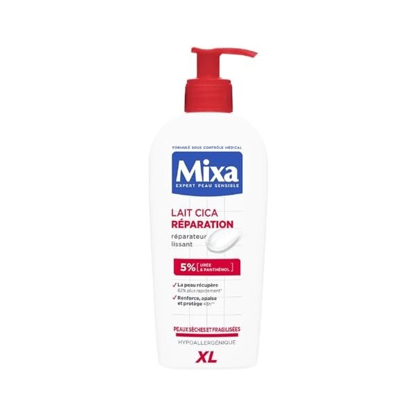 Mixa Expert Peau Sensible - Lait Cica Réparation - Réparation Effet Longue Durée - Peaux Sèches et Rugueuses - Hypoallergéniq