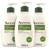 Aveeno Lot de 3 lotions hydratantes quotidiennes pour le corps 3 x 500 ml , lotion hydratante enrichie en flocons davoine c