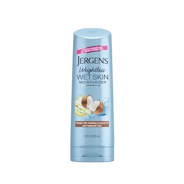 Jergens Crème hydratante à lhuile de noix de coco pour peaux humides 284 ml emballage peut varier 