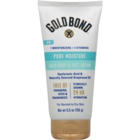 Gold Bond Pure Moisture Lotion, 140 ml, ultra légère pour le corps et le visage