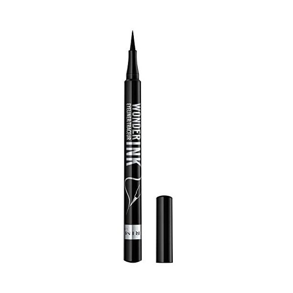 Rimmel - Eyeliner WonderInk - Waterproof - Longue tenue - Mate - Application facile - Noir 01 Black - 1 ml 0.03 FL OZ 