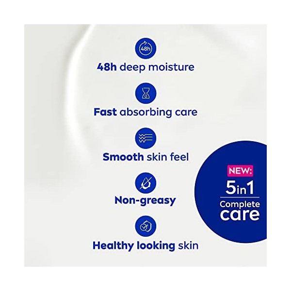 NIVEA Lotion corporelle Express Hydration 400 ml , absorption rapide 72H Hydration NIVEA hydratante pour peaux sèches fabriq