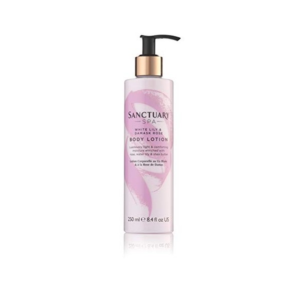 Sanctuary Spa Lotion pour le corps, lys blanc et rose de Damas, 250 ml