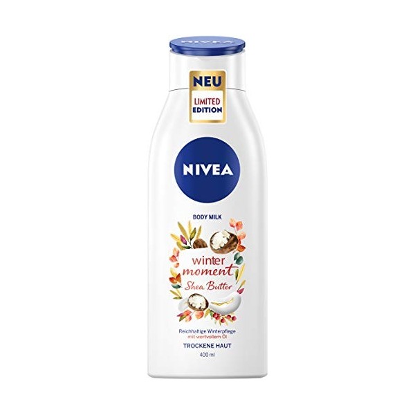 NIVEA Winter Moment Lait corporel 400 ml , lotion pour le corps riche pour peaux sèches, soin hivernal en profondeur, hydrat