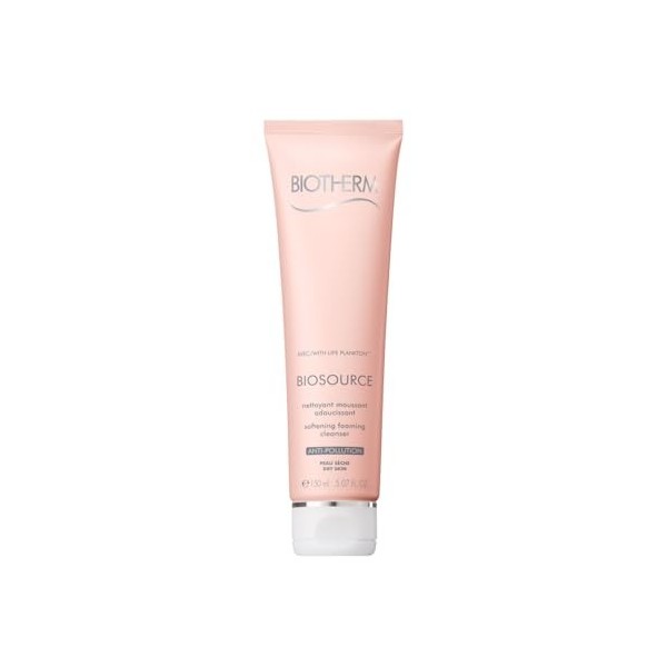 BIOTHERM - Biosource Nettoyant Moussant Visage - Peaux Sèches - Démaquille & Adoucit - 150 ml